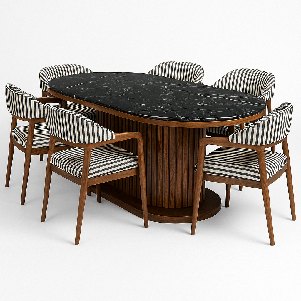 Ridge Dining Table - 6 Seater (Teak) - FOAB